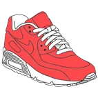 Sneaker with the upper highlighted